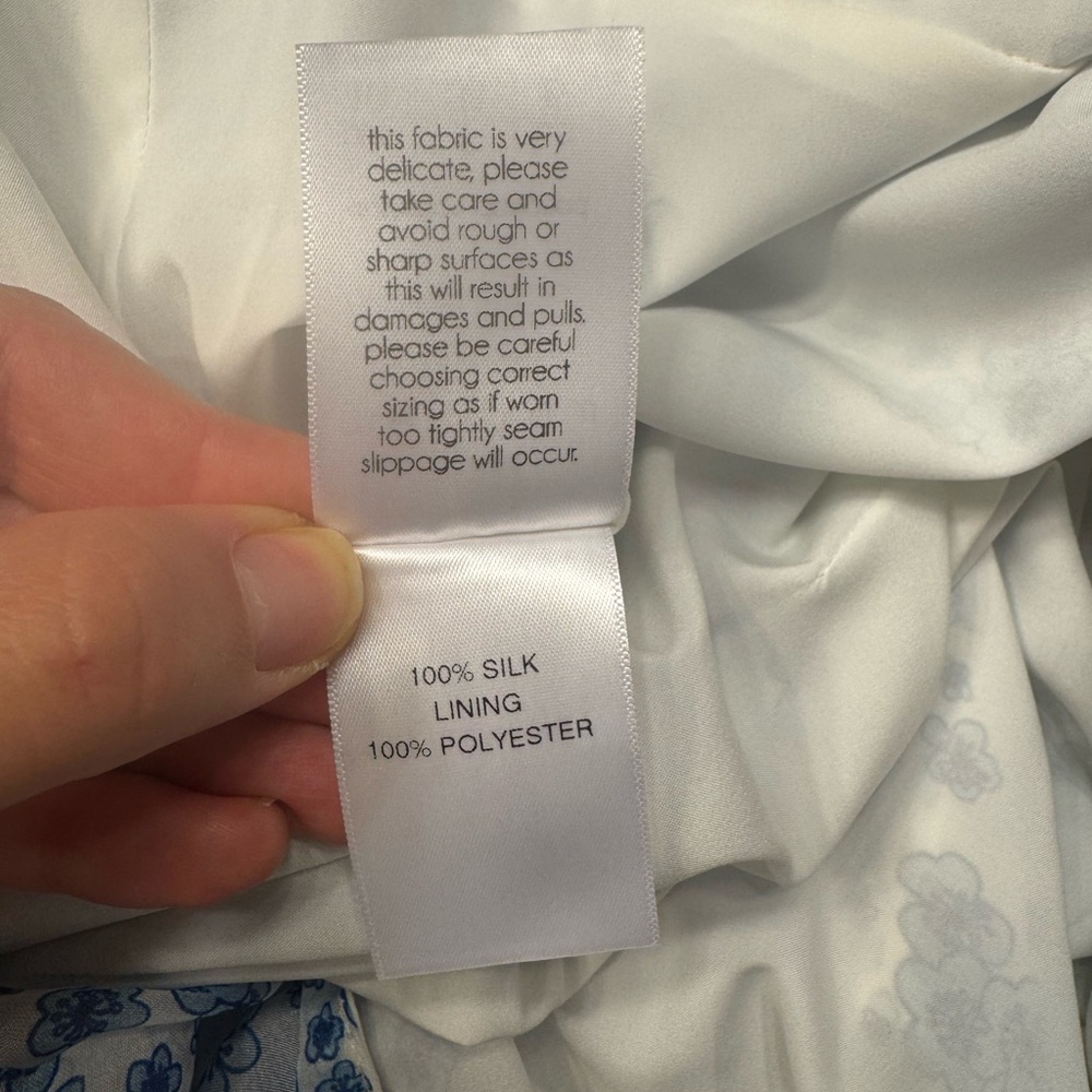 macgraw Blue and White Floral Layered Dress - Picture 8 of 8